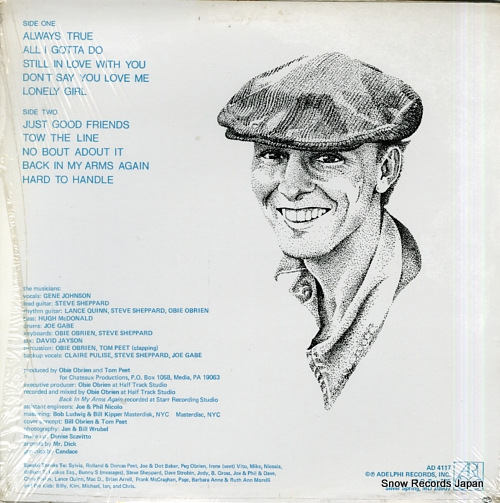 JOHNSON, GENE always true AD4117 - back cover