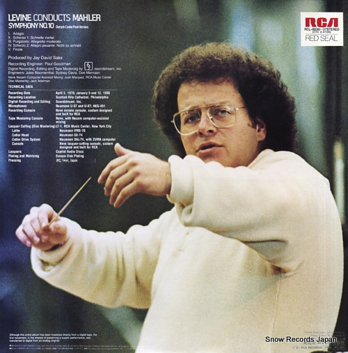 LEVINE, JAMES levine conducts mahler symphony no.10 (deryck cooke final version) RCL-8036