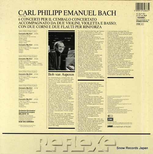 ASPEREN, BOB VAN bach; hamburger cembalokonzerte 1C2LP157 / 1434863