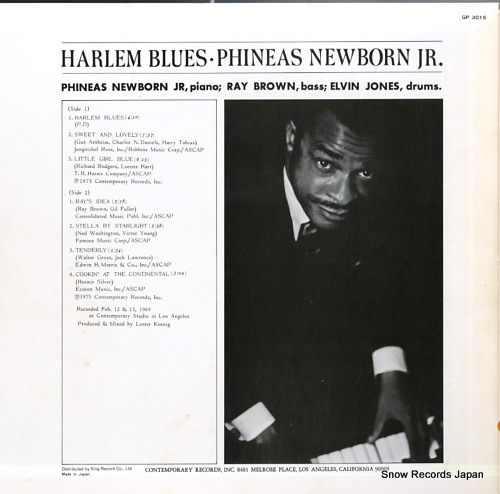 NEWBORN, PHINIAS, JR. harlem blues GP3015