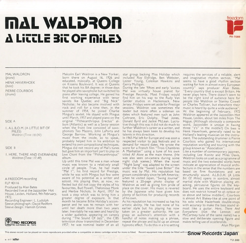 WALDRON, MAL a little bit of miles PA-7085