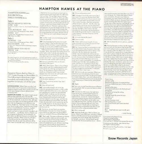 HAWES, HAMPTON at the piano GP3163