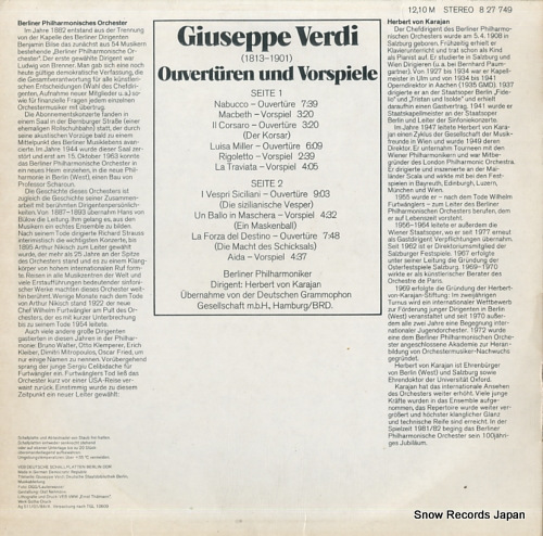 KARAJAN, HERBERT VON karajan dirigiert verdi (ouvertüren und vorspiele) 827749