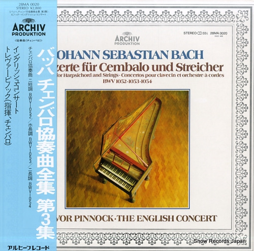 PINNOCK, TREVOR bach; concerto for harpsichord and strings 28MA0020