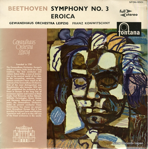 KONWITSCHNY, FRANZ beethoven; symphony no.3 in e-flat major, op.55 