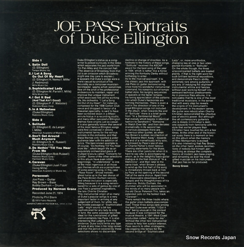 PASS, JOE portraits of duke ellington MTF1015