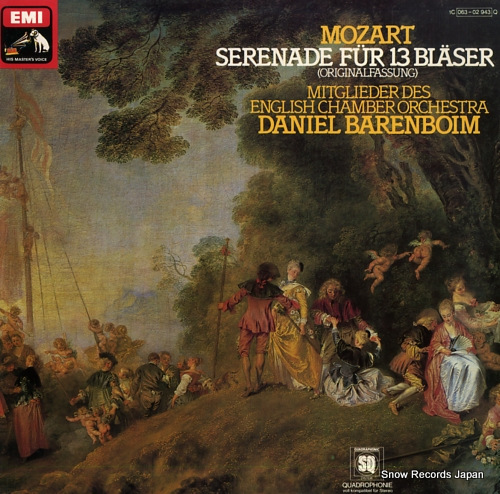 BARENBOIM, DANIEL mozart; serenade fur 13 blaser 1C063-02943Q