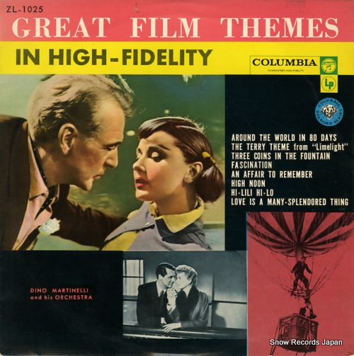 MARTINELLI, DINO, AND HIS ORCHESTRA great film themes in high fidelity ZL-1025 - front cover