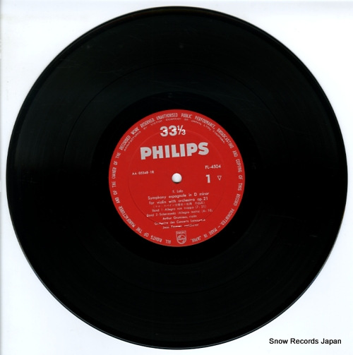 FOURNET, JEAN lalo; symphony espagnole in d minor for violin with orchestra op.21 FL-4504