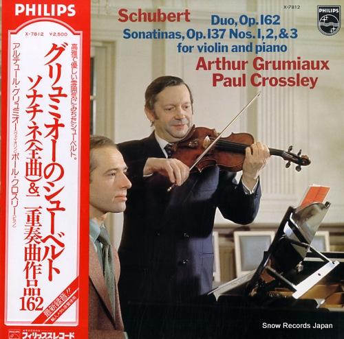 GRUMIAUX, ARTHUR schubert; duo, op.162, sonatines, op.137 nos.1,2,&3 for violin and piano X-7812