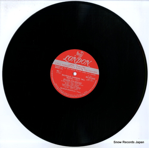 BACKHAUS, WILHELM carnegie hall recital vol.1 MX9036