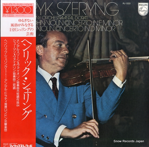 SZERYNG, HENRYK mendelssohn; violin concerto in e minor, op.64 PL-1325