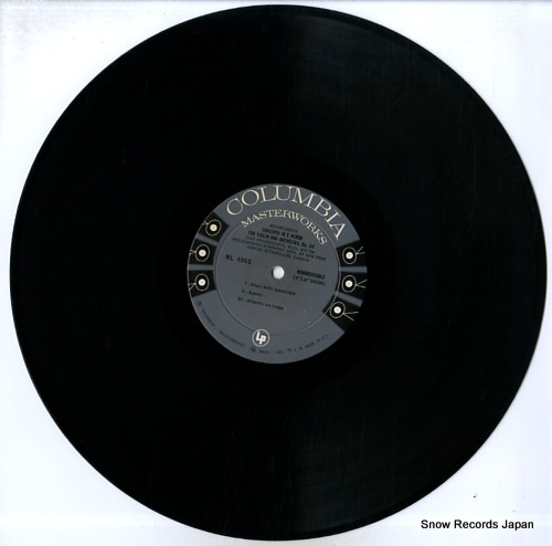 FRANCESCATTI, ZINO mendelssohn; concerto in e minor for violin and orchestra ML4965