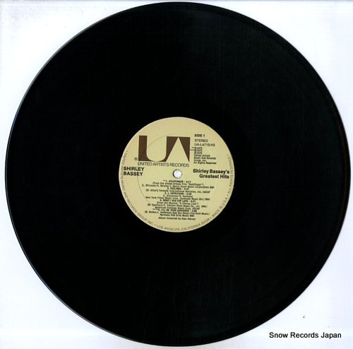 BASSEY, SHIRLEY shirley bassey's greatest hits UA-LA715-H2