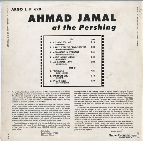 JAMAL, AHMAD ahmad jamal at the pershing LP-628