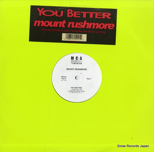 MOUNT RUSHMORE you better MCA12-55512 - front cover
