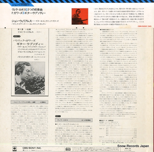 WILLIAMS, JOHN villa-lobos; five preludes SOCO101
