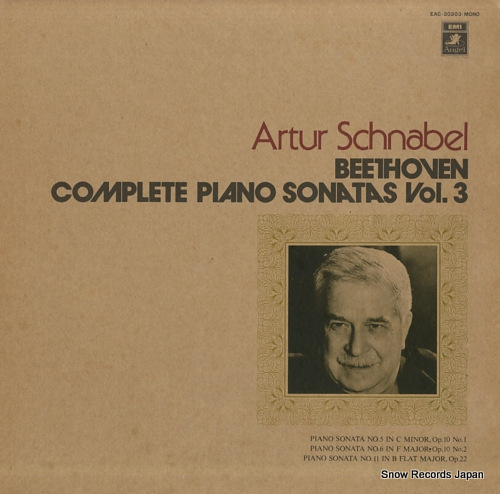 SCHNABEL, ARTUR beethoven; complete piano sonatas vol.3 EAC-30203