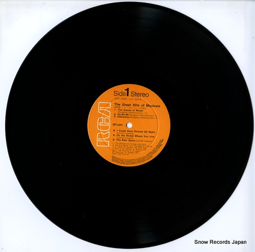 V/A the great hits of musicals SRA-9082-3 - disc