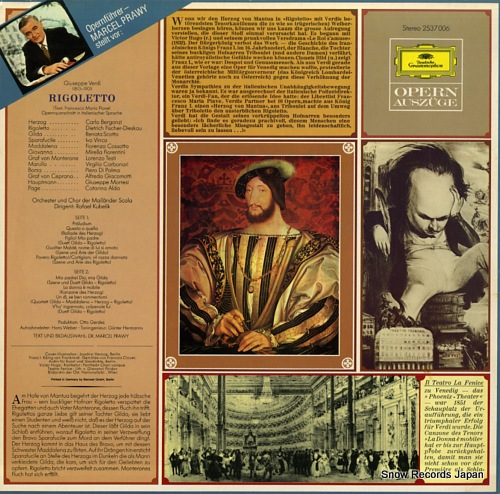KUBELIK, RAFAEL verdi; rigoletto 2537006 - back cover