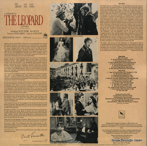 ROTA, NINO the leopard - original motion picture soundtrack STV81190