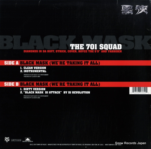 701 SQUAD, THE black mask (we're taking it all) TB364