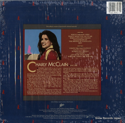 MCCLAIN, CHARLY encore PE37347 - back cover