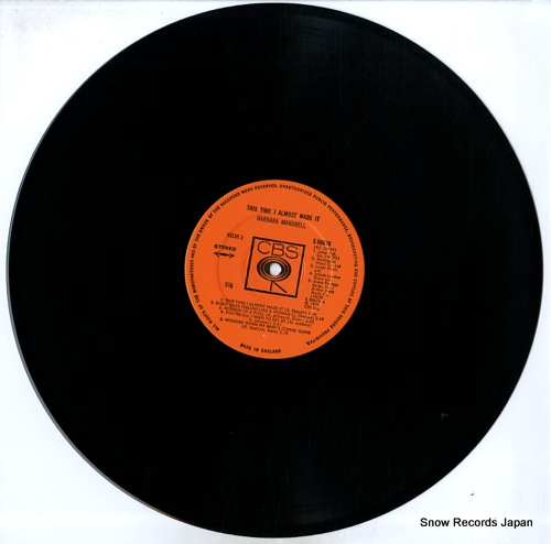 MANDRELL, BARBARA this time i almost made it CBS80676 - disc