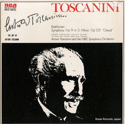 TOSCANINI, ARTURO beethoven; symphony no.9 in d minor, op.125