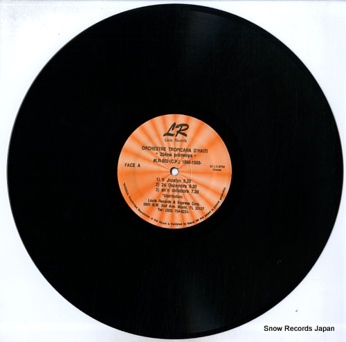 ORCHESTRE TROPICANA D'HAITI 25eme printemps LR-002 - disc