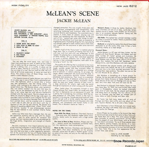 MCLEAN, JACKIE mclean's scene PJ-8212-17