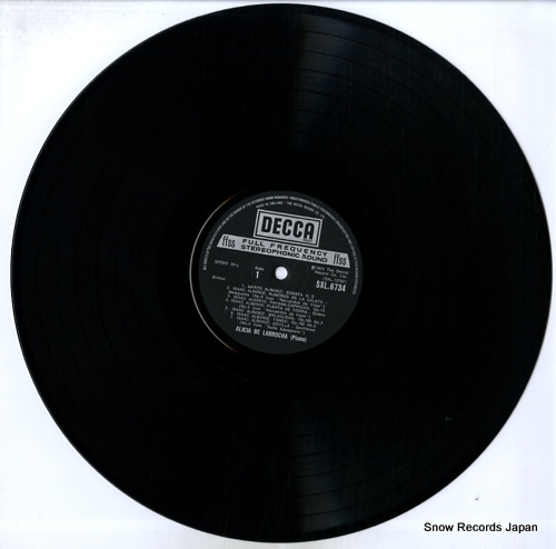 DE LARROCHA, ALICIA favourite spanish encores SXL6734