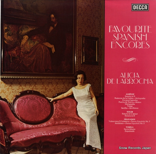 DE LARROCHA, ALICIA favourite spanish encores SXL6734
