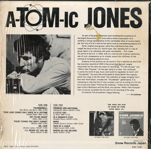 JONES, TOM a-tom-ic jones PAS71007
