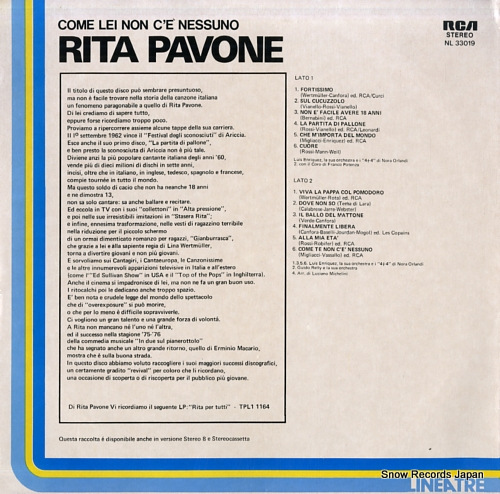 PAVONE, RITA come lei non c'e nessuno NL33019