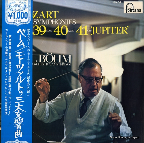 BOHM, KARL mozart; 3great symphonies no.39, no.40, no.41