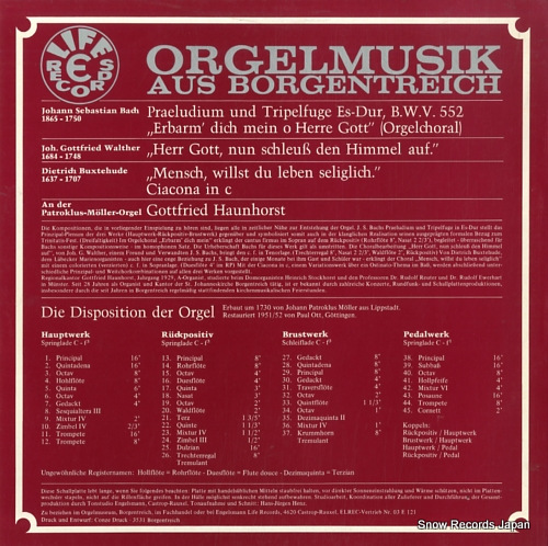 HAUNHORST, GOTTFRIED orgelmusik aus borgentreich 3E121-1381