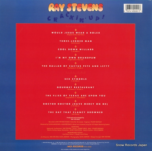 STEVENS, RAY crackin' up MCA-42020 - back cover