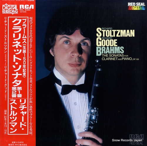 STOLTZMAN, RICHARD brahms; the sonatas for clarinet and piano, op.120 RCL-8350