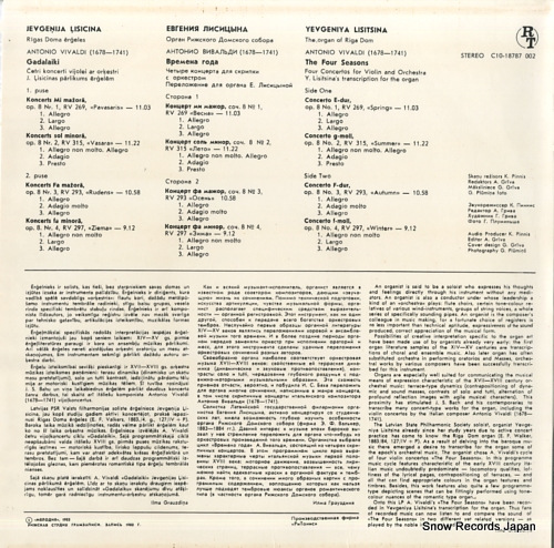 LISICINA, JEVGENIJA vivaldi; the four seasons C10-18787002