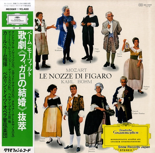 BOHM, KARL mozart; le nozze di figaro MG-2089 - front cover