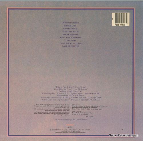 FRANKLIN, ARETHA aretha AL9538