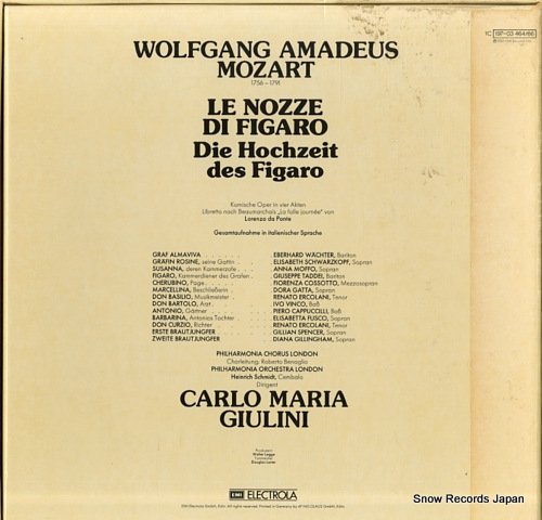 GIULINI, CARLO MARIA mozart; die hochzeit des figaro 1C197-03464/66