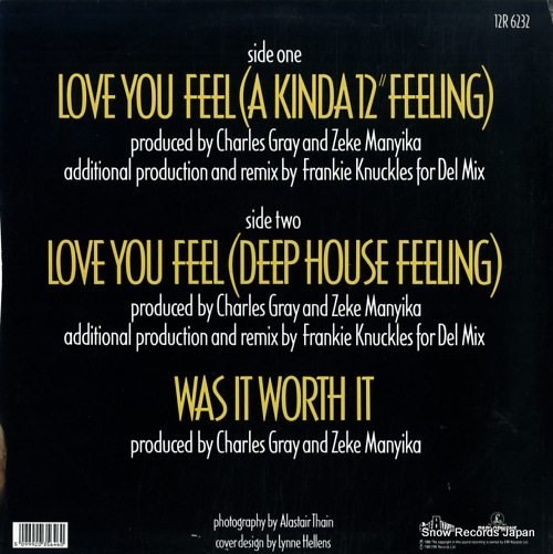 MANYIKA, ZEKE love you feel 12R6232 - back cover