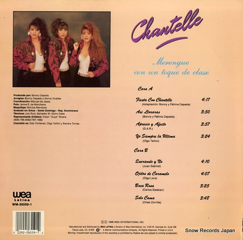 CHANTELLE merengue con un toque de clase WM56559-1 - back cover