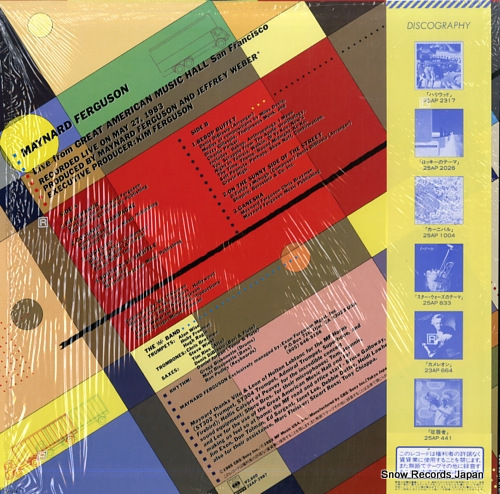 FERGUSON, MAYNARD live from great american music hall san francisco 28AP2987 - back cover