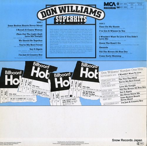 WILLIAMS, DON superhits 201.365