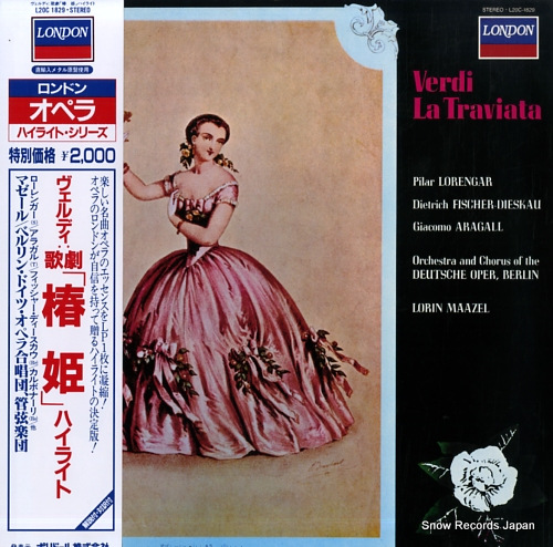 MAAZEL, LORIN verdi; la traviata L20C1829 - front cover