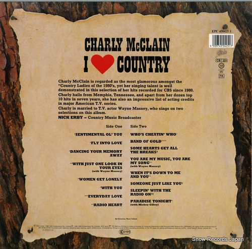 MCCLAIN, CHARLY i love country EPC4504251 - back cover