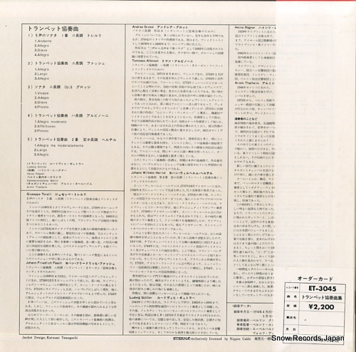 GIITTLER, LUDWIG trompeten konzerte ET-3045 - back cover
